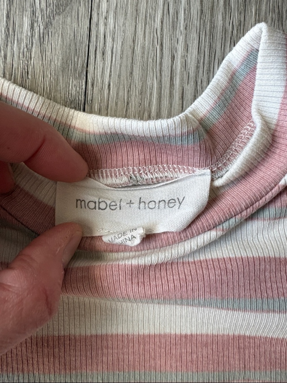 Girls Pink & White Striped P Set with Ruffle Shoulders - Picture 2 of 3